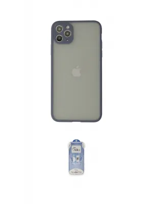 ieg™ iPhone 12 Pro Max Kılıf Ahenk Çizgi Serisi - Siyah Joko Magic 5D Cam