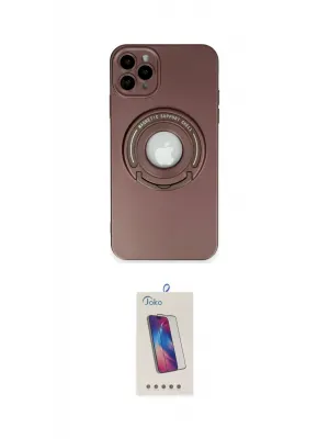 ieg™ iPhone 12 Pro Max Kılıf Eksen Klasik Prime - Siyah Joko 5D Cam
