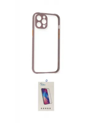 ieg™ iPhone 12 Pro Max Kılıf Nova Asil Özel Seri - Siyah Joko 5D Cam