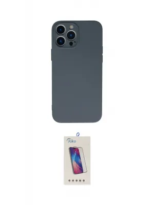 ieg™ iPhone 13 Pro Max Kılıf Ahenk Serisi - Siyah Joko 5D Cam