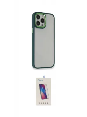 ieg™ iPhone 13 Pro Max Kılıf Eksen Doku Prime - Siyah Joko 5D Cam