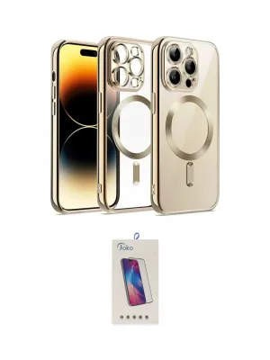 ieg™ iPhone 13 Pro Max Kılıf Nova Işık Özel Seri - Siyah Joko 5D Cam