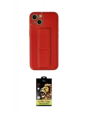 ieg™ iPhone 14 Kılıf Akış Doku - Siyah Buffer Cam Ekran Koruyucu
