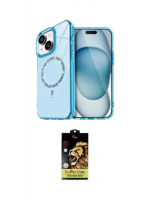 ieg™ iPhone 14 Kılıf Kıvılcım Form Prime - Siyah Buffer Cam Ekran Koruyucu