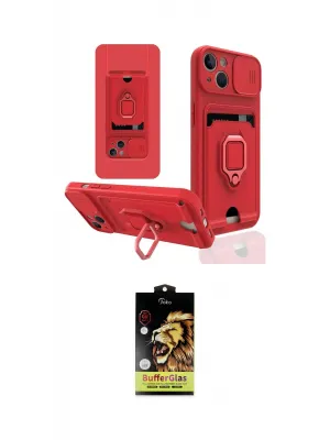 ieg™ iPhone 14 Kılıf Vadi Form Prime - Siyah Buffer Cam Ekran Koruyucu