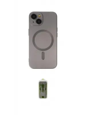 ieg™ iPhone 14 Plus Kılıf Akış Minimal Özel Seri - Siyah Joko Magic 5D Hayalet Cam