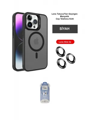 ieg™ iPhone 14 Pro Kılıf Akış Form - Siyah Joko Magic 5D Cam