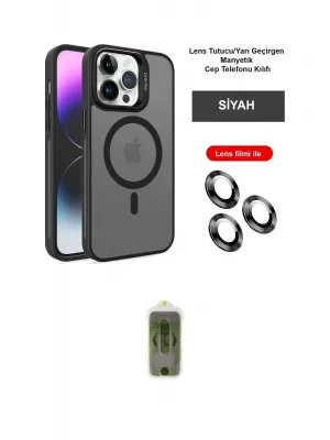 ieg™ iPhone 14 Pro Kılıf Akış Form - Siyah Joko Magic 5D Hayalet Cam