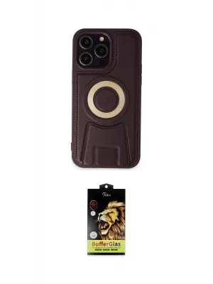 ieg™ iPhone 14 Pro Kılıf Kıvılcım Form Özel Seri - Siyah Buffer Cam Ekran Koruyucu
