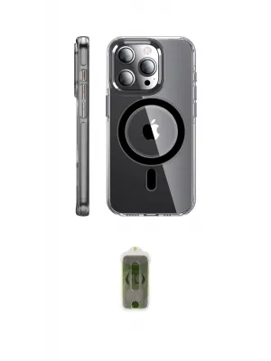 ieg™ iPhone 14 Pro Kılıf Nova Doku - Siyah Joko Magic 5D Hayalet Cam