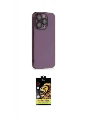 ieg™ iPhone 14 Pro Kılıf Siluet Minimal Özel Seri - Siyah Buffer Cam Ekran Koruyucu