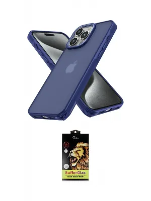 ieg™ iPhone 14 Pro Max Kılıf Atlas Form - Siyah Buffer Cam Ekran Koruyucu