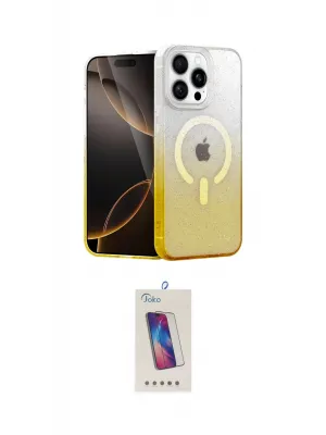ieg™ iPhone 14 Pro Max Kılıf Eksen Minimal Özel Seri - Siyah Joko 5D Cam