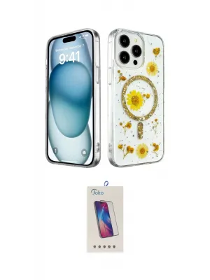 ieg™ iPhone 14 Pro Max Kılıf Kozmos Doku - Siyah Joko 5D Cam