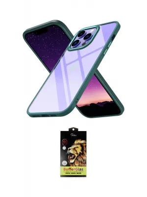 ieg™ iPhone 14 Pro Max Kılıf Nova Işık Serisi - Siyah Buffer Cam Ekran Koruyucu