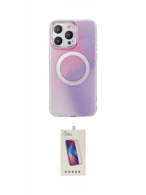 ieg™ iPhone 14 Pro Max Kılıf Pusula Form - Siyah Joko 5D Cam