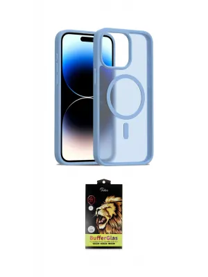 ieg™ iPhone 14 Pro Max Kılıf Siluet Minimal Prime - Siyah Buffer Cam Ekran Koruyucu