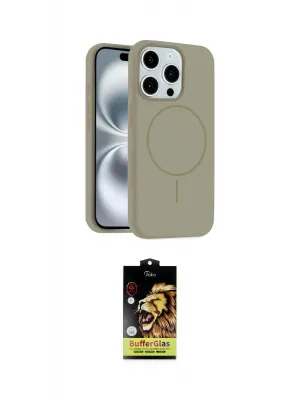 ieg™ iPhone 14 Pro Max Kılıf Yankı Form Serisi - Siyah Buffer Cam Ekran Koruyucu