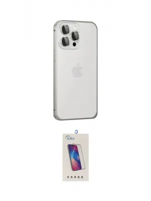 ieg™ iPhone 15 Pro Kılıf Eksen Form Serisi - Siyah Joko 5D Cam