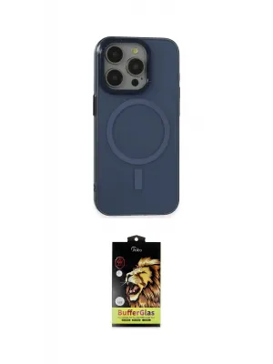 ieg™ iPhone 15 Pro Kılıf Eksen Işık Prime - Siyah Buffer Cam Ekran Koruyucu