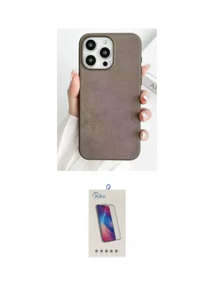 ieg™ iPhone 15 Pro Kılıf Pusula Modern - Siyah Joko 5D Cam