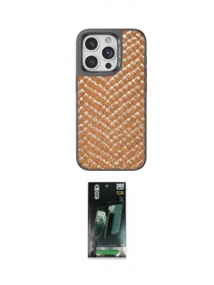 ieg™ iPhone 15 Pro Kılıf Vadi Özel Seri - Siyah 360 Mat Full Body Arka Koruyucu