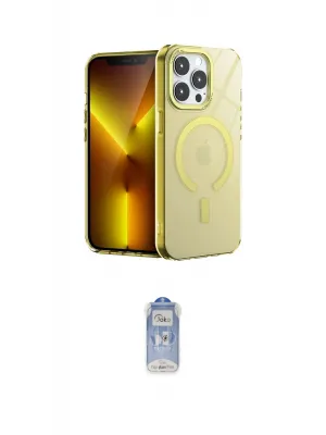 ieg™ iPhone 15 Pro Kılıf Yankı Çizgi - Siyah Joko Magic 5D Cam