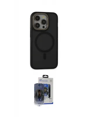 ieg™ iPhone 15 Pro Max Kılıf Ahenk Form Serisi - Siyah Vanessa Magic Cam