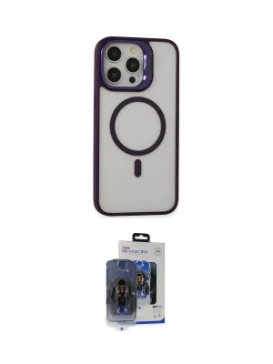 ieg™ iPhone 15 Pro Max Kılıf Ahenk Klasik Özel Seri - Siyah Vanessa Magic Cam