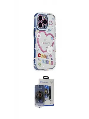 ieg™ iPhone 15 Pro Max Kılıf Ahenk Modern Serisi - Siyah Vanessa Magic Cam