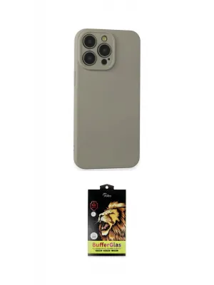 ieg™ iPhone 15 Pro Max Kılıf Ahenk Serisi - Siyah Buffer Cam Ekran Koruyucu