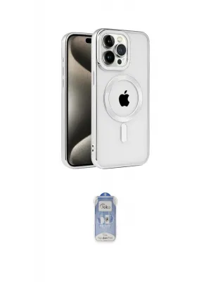 ieg™ iPhone 15 Pro Max Kılıf Eksen Form Koleksiyonu - Siyah Joko Magic 5D Cam