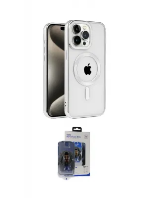 ieg™ iPhone 15 Pro Max Kılıf Eksen Form Koleksiyonu - Siyah Vanessa Magic Cam