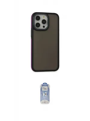 ieg™ iPhone 15 Pro Max Kılıf Eksen Işık - Siyah Joko Magic 5D Cam