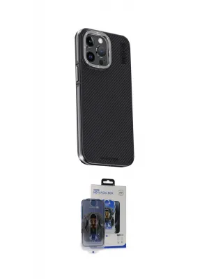 ieg™ iPhone 15 Pro Max Kılıf Kıvılcım Modern Özel Seri - Siyah Vanessa Magic Cam