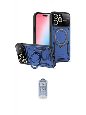 ieg™ iPhone 15 Pro Max Kılıf Kıvılcım Modern Serisi - Siyah Joko Magic 5D Cam