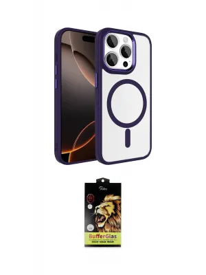 ieg™ iPhone 15 Pro Max Kılıf Kıvılcım Prime - Siyah Buffer Cam Ekran Koruyucu