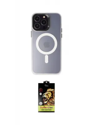 ieg™ iPhone 15 Pro Max Kılıf Kozmos Çizgi Prime - Siyah Buffer Cam Ekran Koruyucu