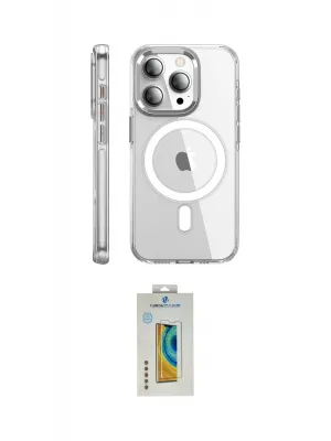 ieg™ iPhone 15 Pro Max Kılıf Nova Doku - Siyah Polymer Nano Ekran Koruyucu