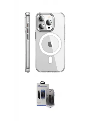 ieg™ iPhone 15 Pro Max Kılıf Nova Doku - Siyah Vanessa Magic Hayalet Cam