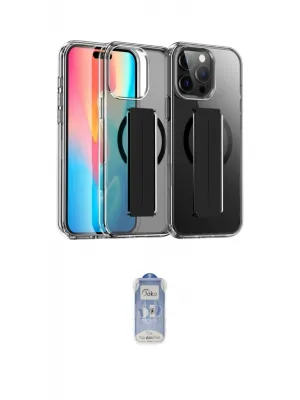 ieg™ iPhone 15 Pro Max Kılıf Nova Işık Koleksiyonu - Siyah Joko Magic 5D Cam