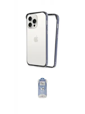 ieg™ iPhone 15 Pro Max Kılıf Pusula Asil Koleksiyonu - Siyah Joko Magic 5D Cam