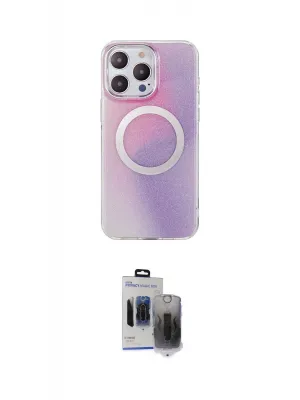 ieg™ iPhone 15 Pro Max Kılıf Pusula Form - Siyah Vanessa Magic Hayalet Cam