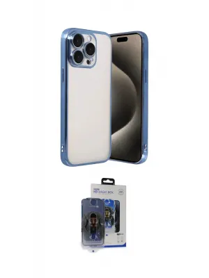 ieg™ iPhone 15 Pro Max Kılıf Vadi Minimal - Siyah Vanessa Magic Cam