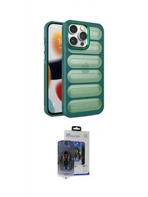 ieg™ iPhone 15 Pro Max Kılıf Yadigar Doku Özel Seri - Siyah Vanessa Magic Cam