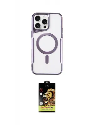 ieg™ iPhone 15 Pro Max Kılıf Yadigar Klasik Özel Seri - Siyah Buffer Cam Ekran Koruyucu