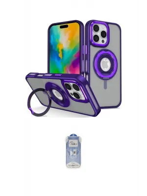 ieg™ iPhone 16 Pro Kılıf Nova Minimal Serisi - Siyah Joko Magic 5D Cam