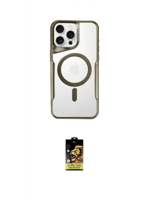 ieg™ iPhone 16 Pro Kılıf Yadigar Klasik Özel Seri - Siyah Buffer Cam Ekran Koruyucu