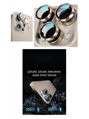 ieg™ İphone 16 Pro Max Kamera Lens Koruyucu Naturel