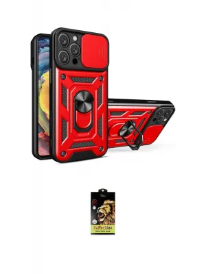 ieg™ iPhone 16 Pro Max Kılıf Ahenk Klasik - Siyah Buffer Cam Ekran Koruyucu